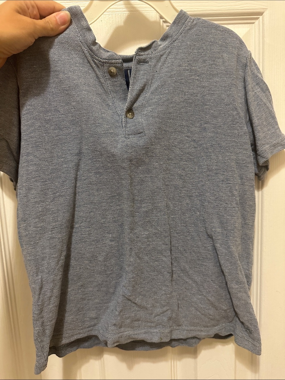 3/15$ Janie and Jack Light Blue Short-Sleeve Henley Polo